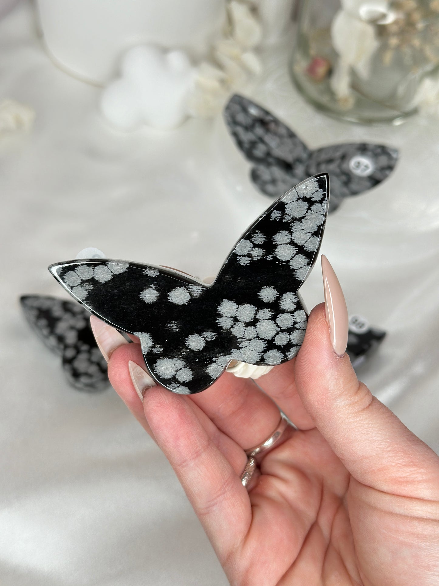 Papillons - Obsidienne neige