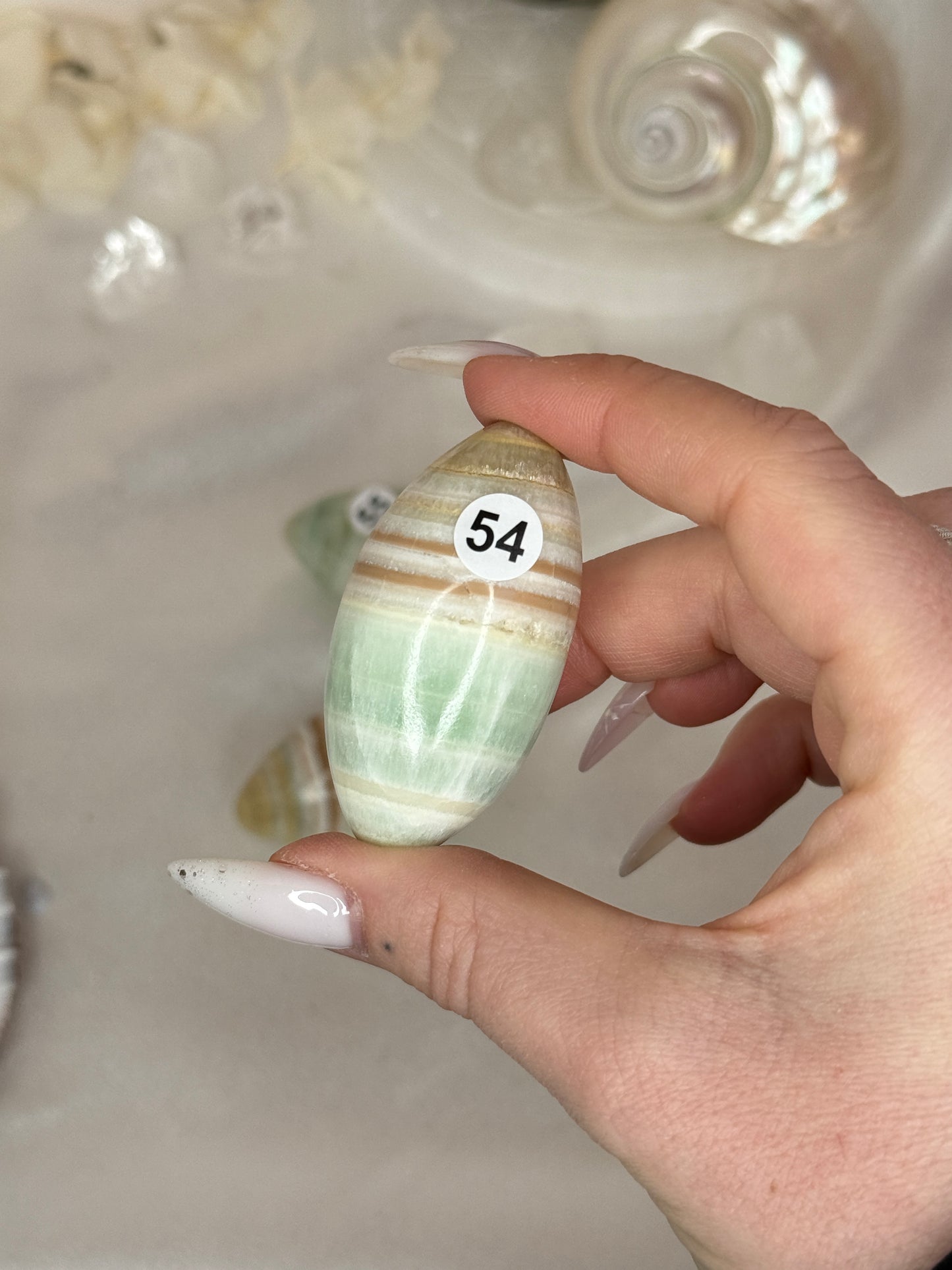 Shiva Lingam - Calcite pistache