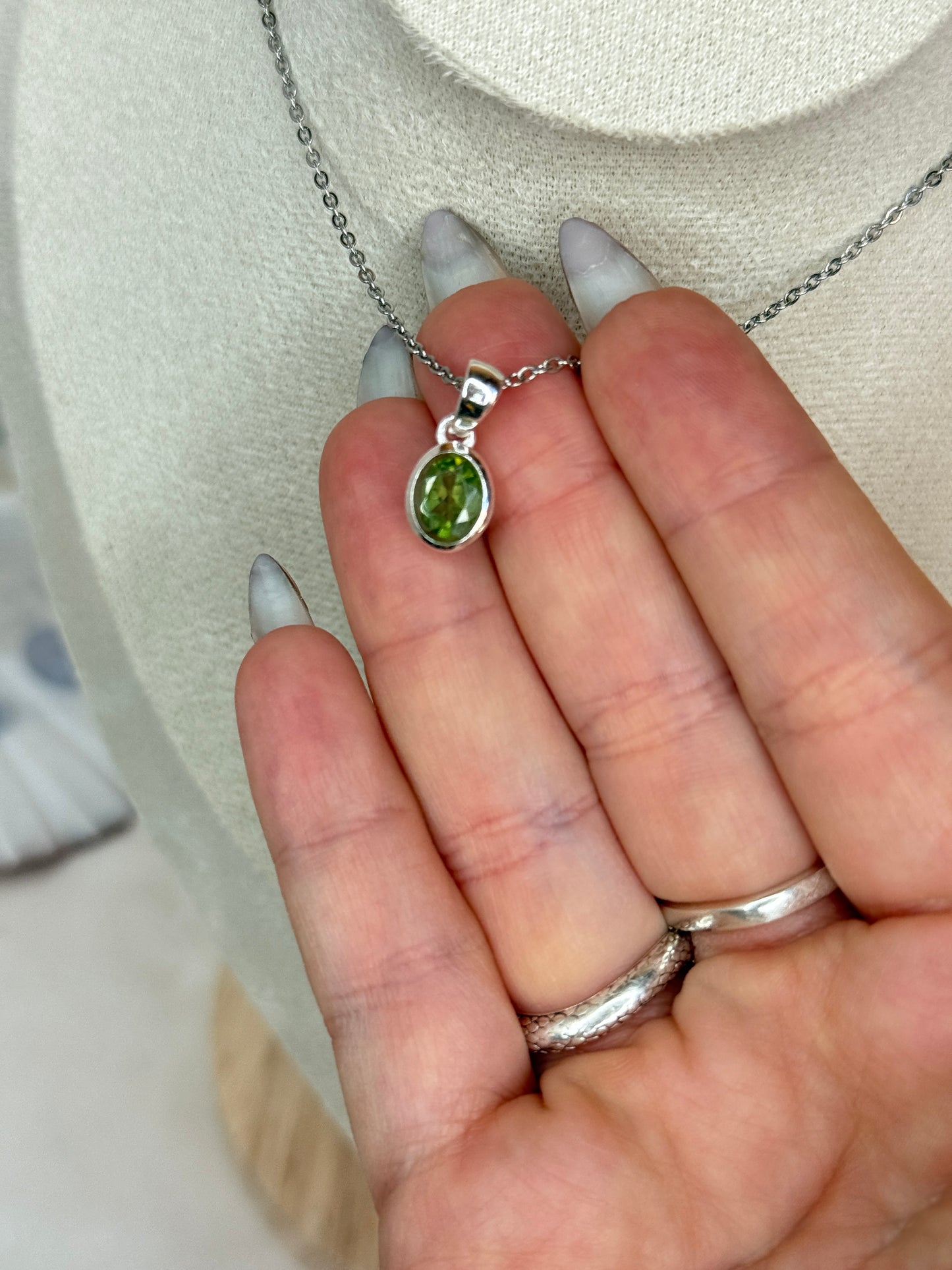 Pendentif Péridot - argent 925