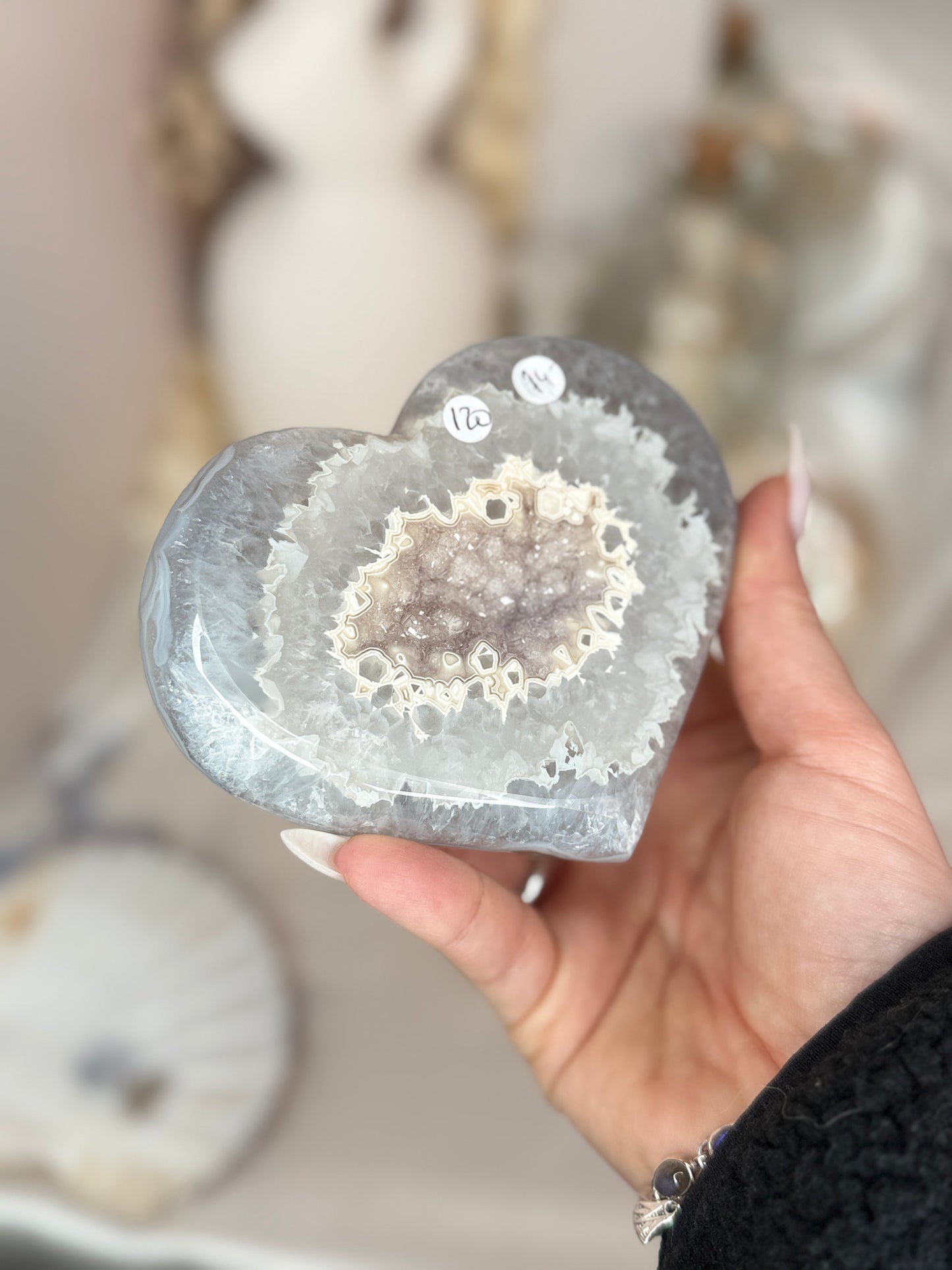 Cœur en Agate Cristallisée - Brésil