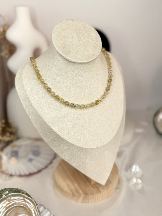 Collier Ellipse Kristal Ame©️- Quartz Rutile