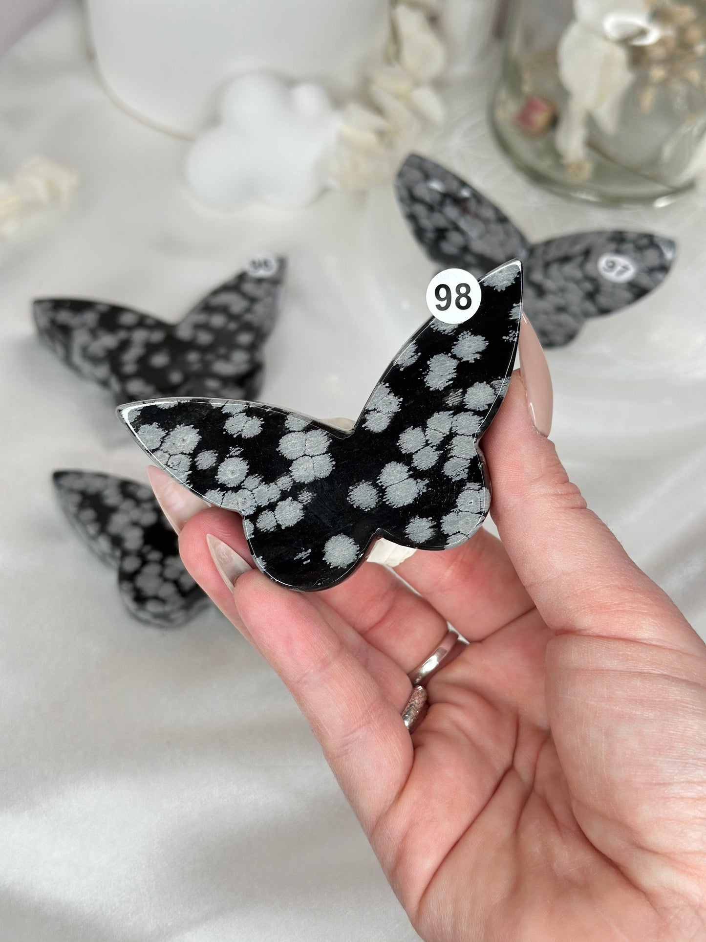 Papillons - Obsidienne neige