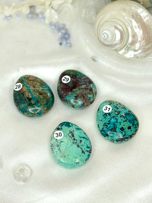Galets gouttes - chrysocolle