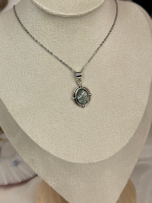 Pendentif Séraphinite - argent 925
