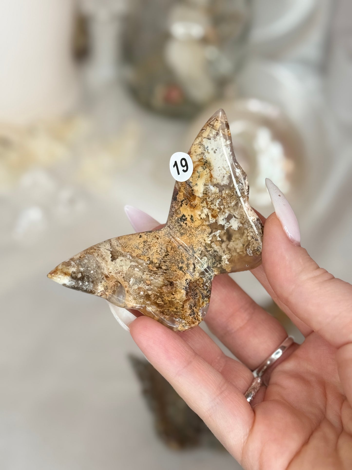 Papillons 3D - Agate mousse