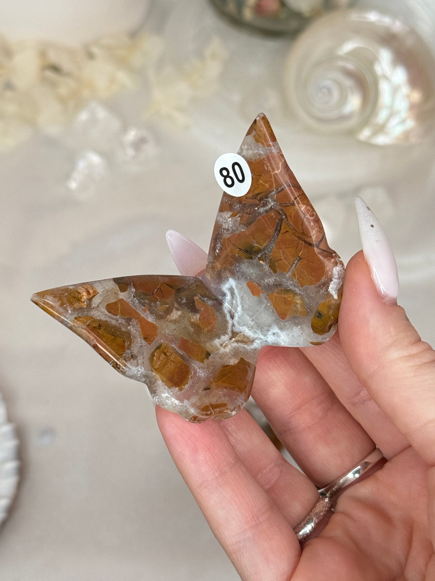 Papillons 3D - Jaspe breschia FORME KRISTALAME