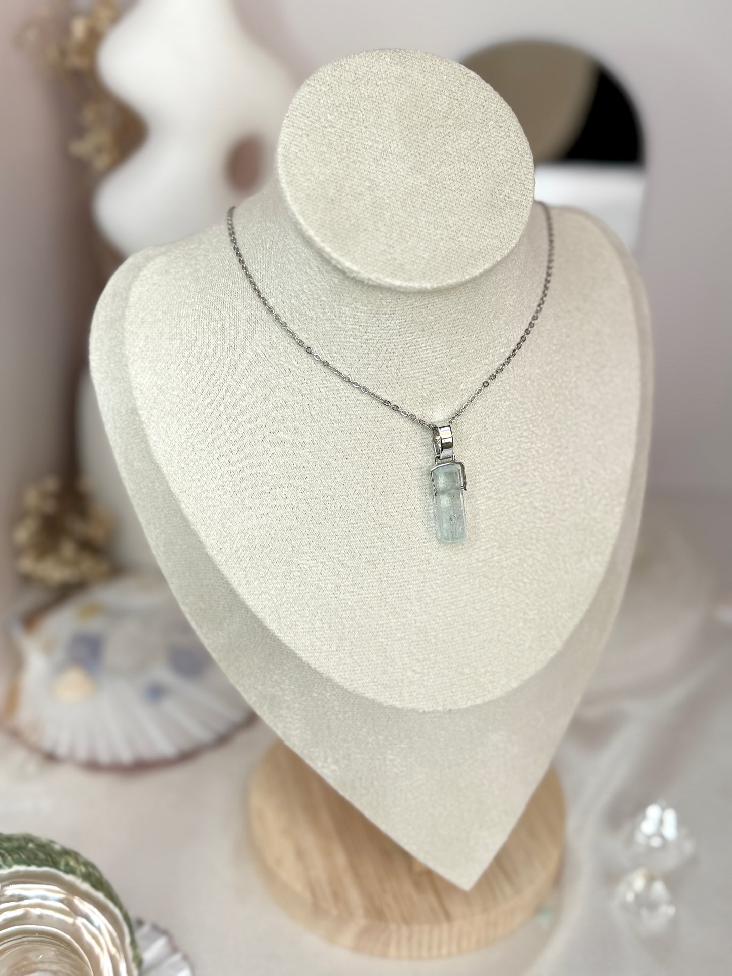 Pendentif Aigue Marine - argent 925
