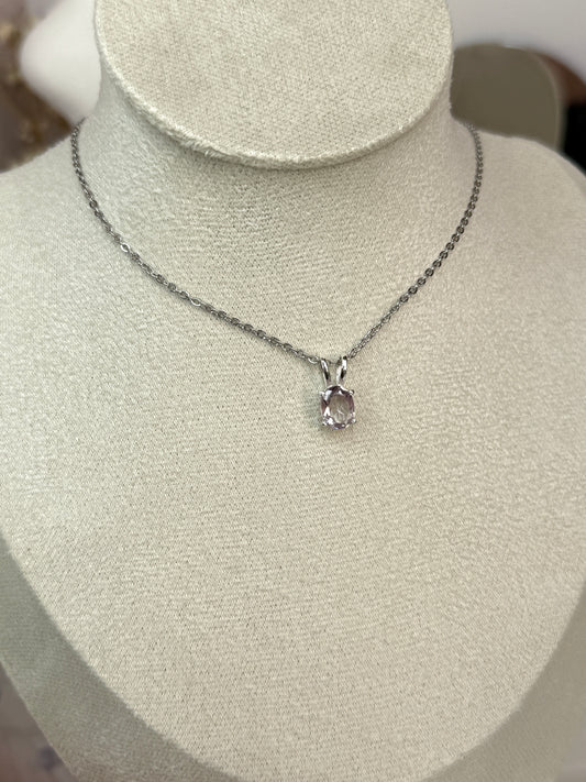 Petit pendentif améthyste Lavande - Argent 925