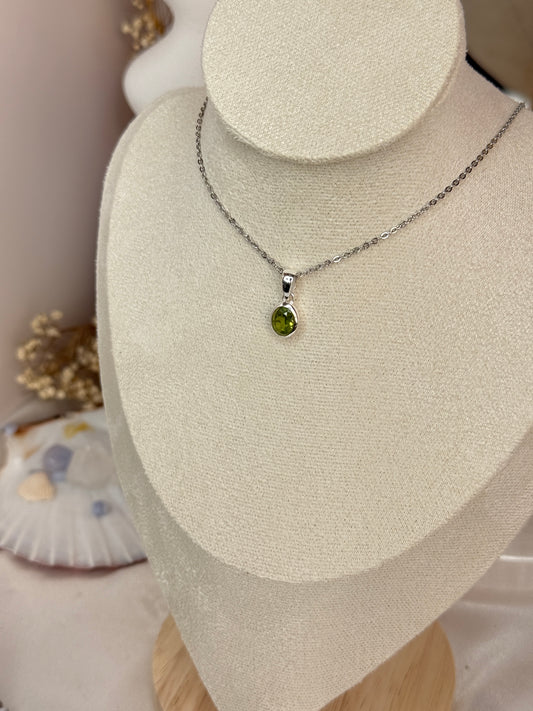 Pendentif Péridot - argent 925