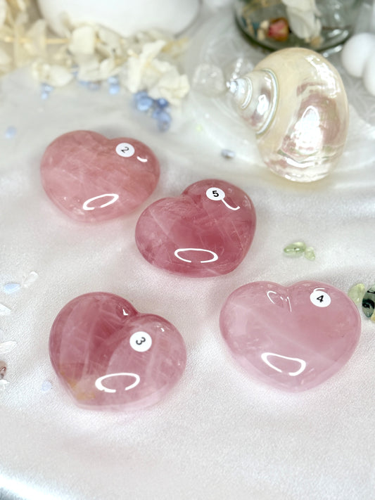 Cœurs quartz rose