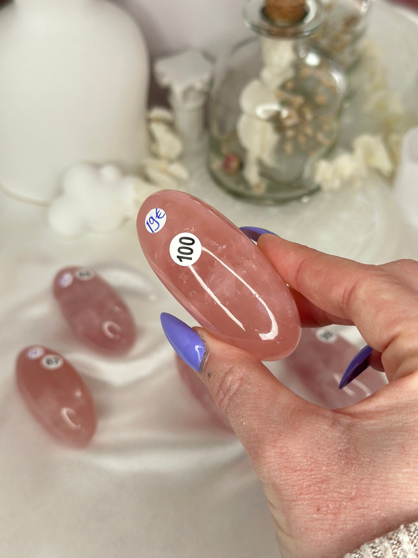 Shiva Lingam - quartz rose