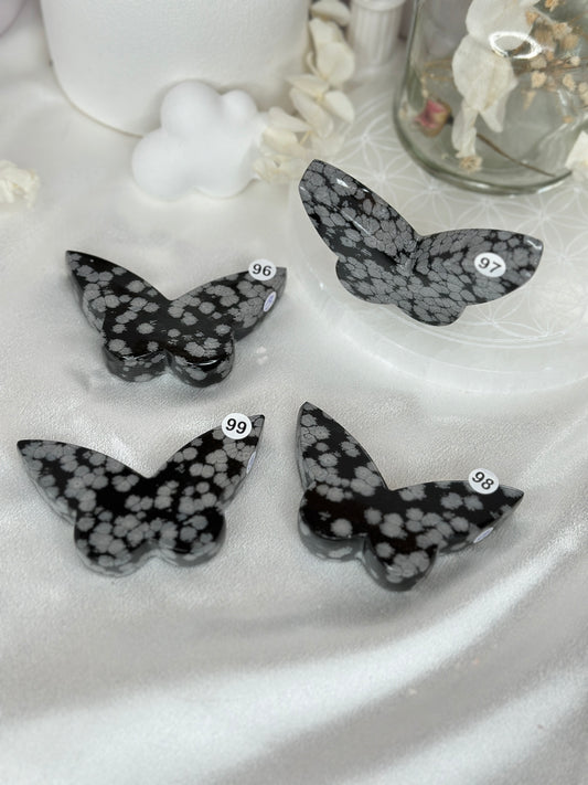 Papillons - Obsidienne neige