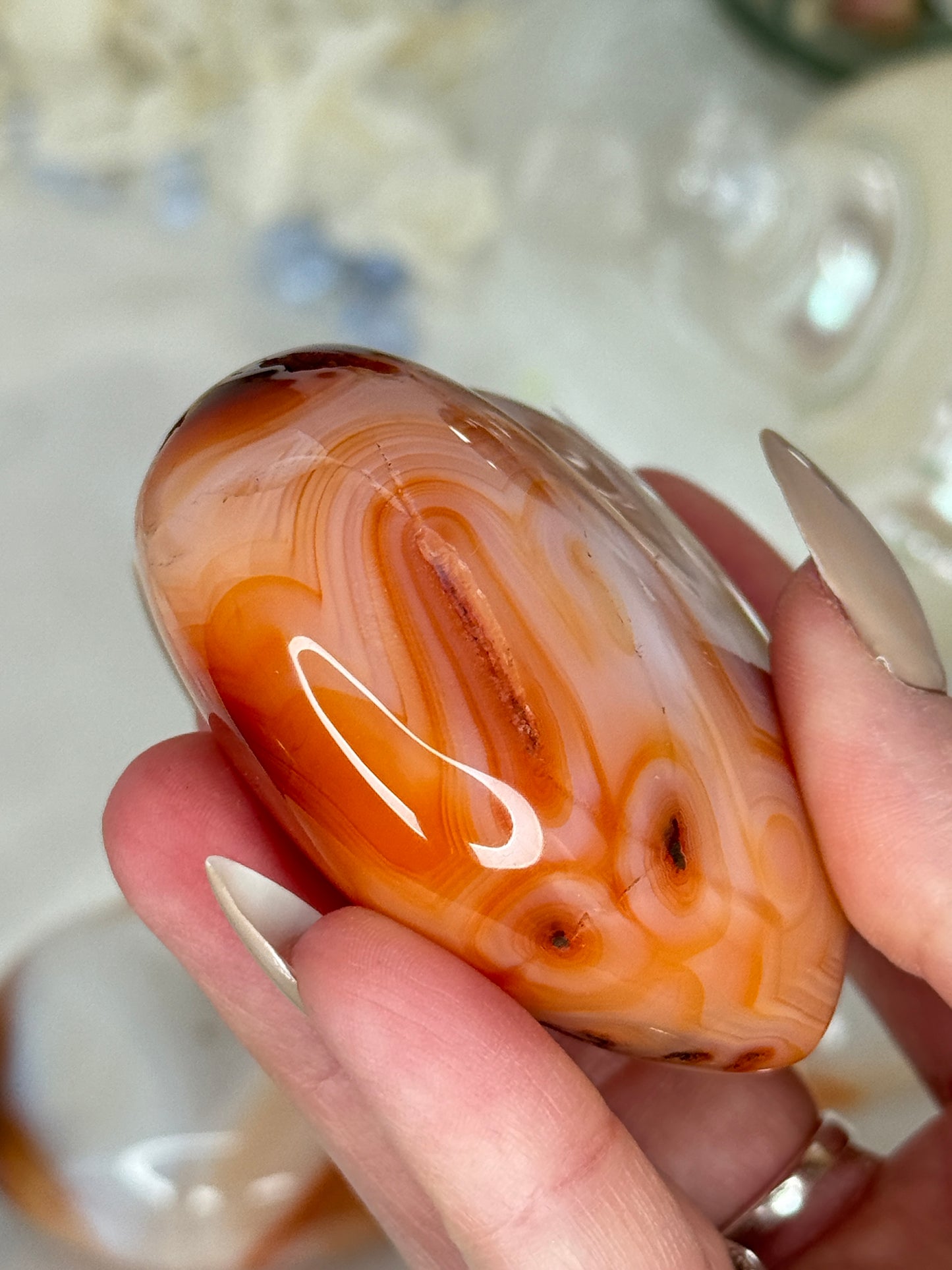Cœurs en Cornaline crème