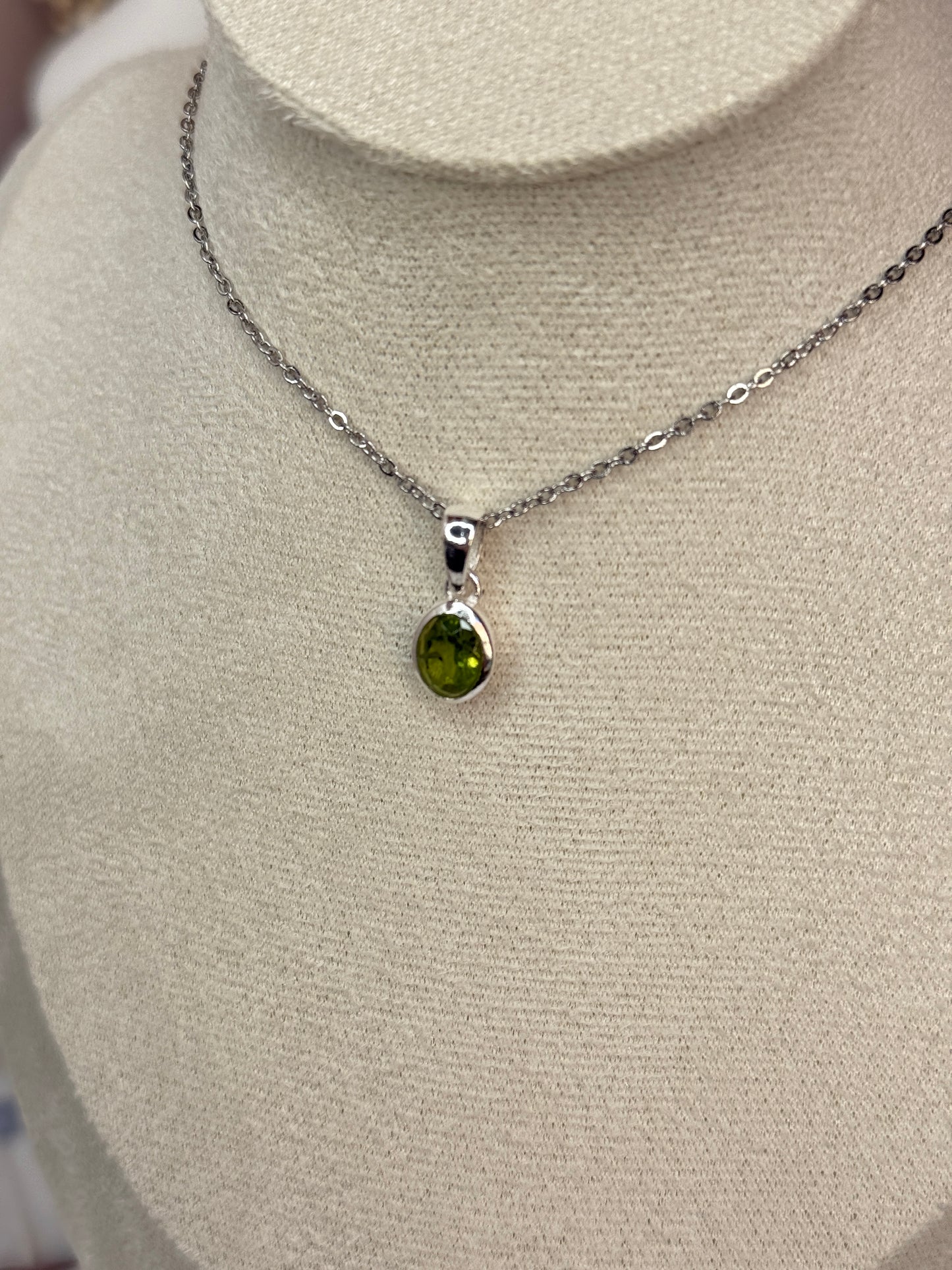 Pendentif Péridot - argent 925