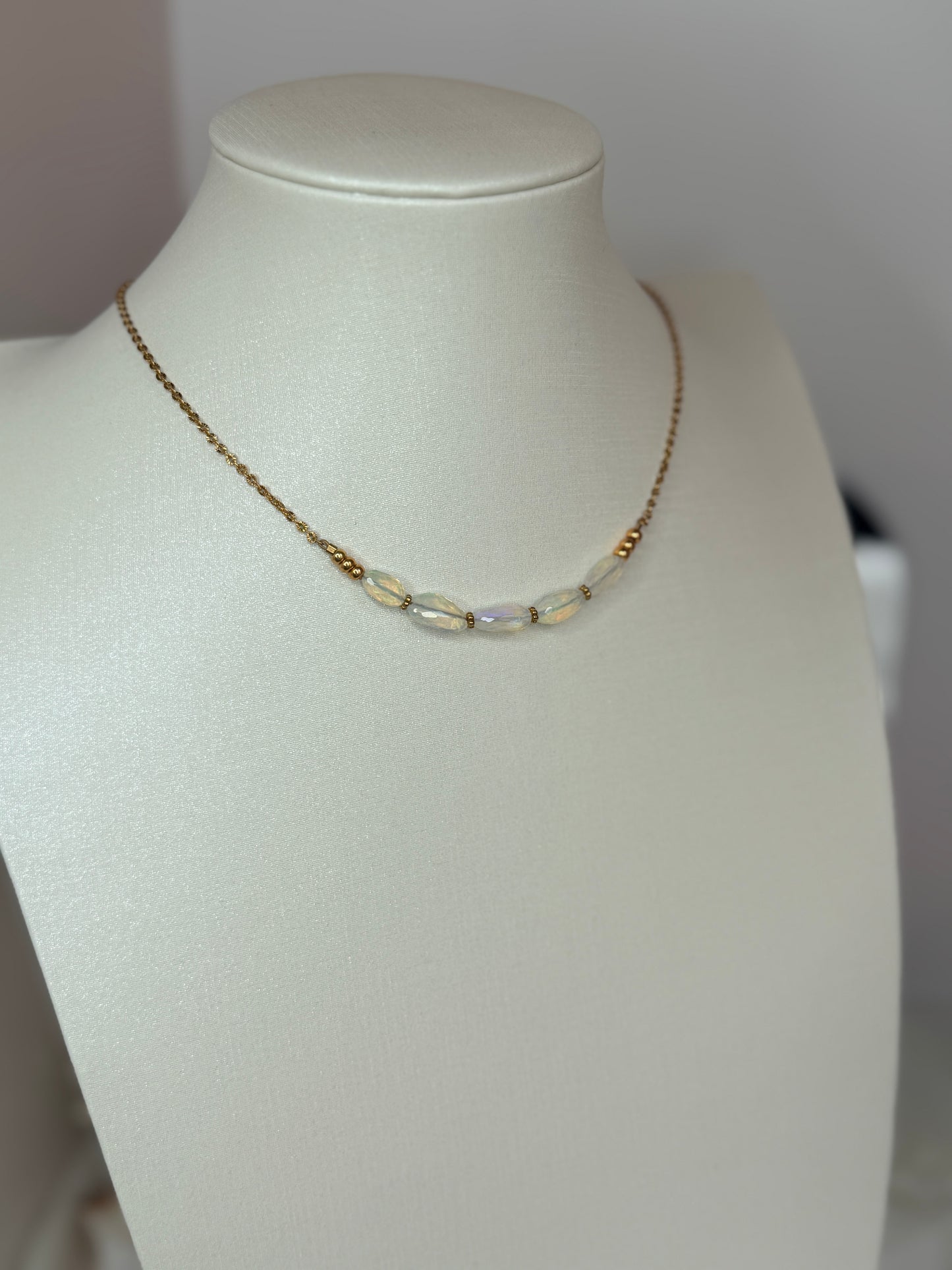 Collier Kristal Ame - opales