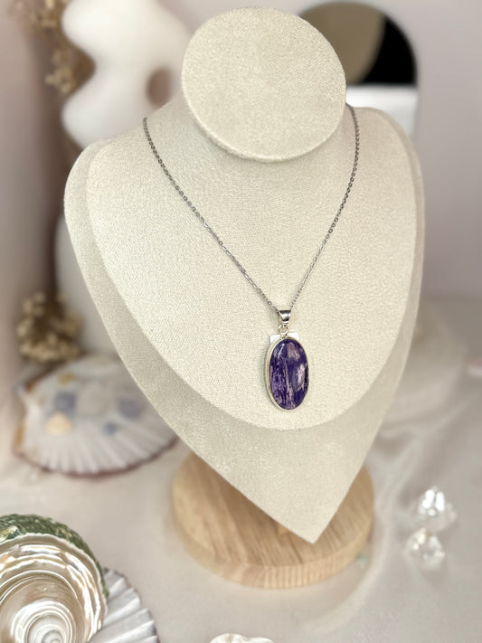 Pendentif Charoite - argent 925