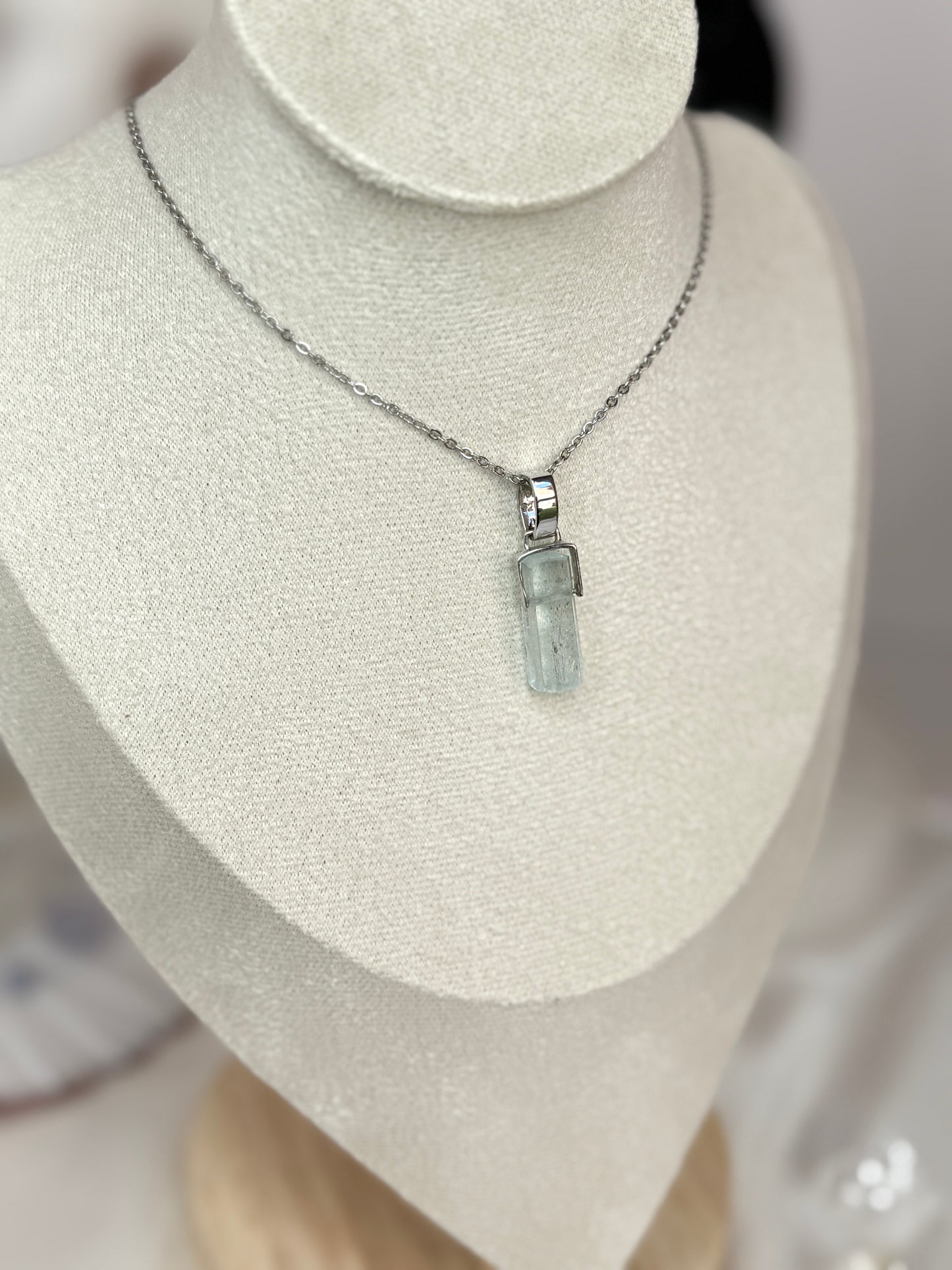 Pendentif Aigue Marine - argent 925