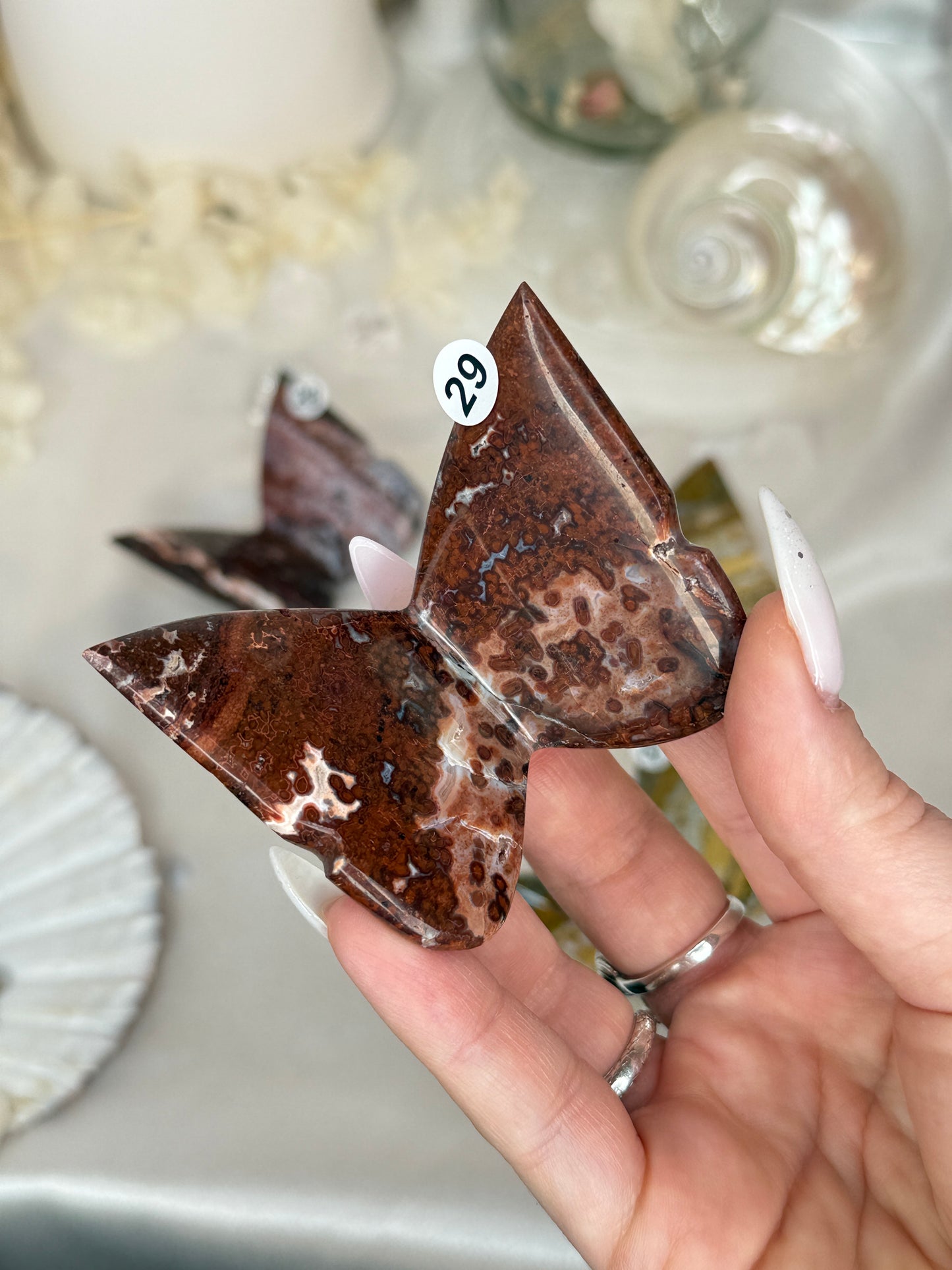 Papillons 3D - Jaspe océan