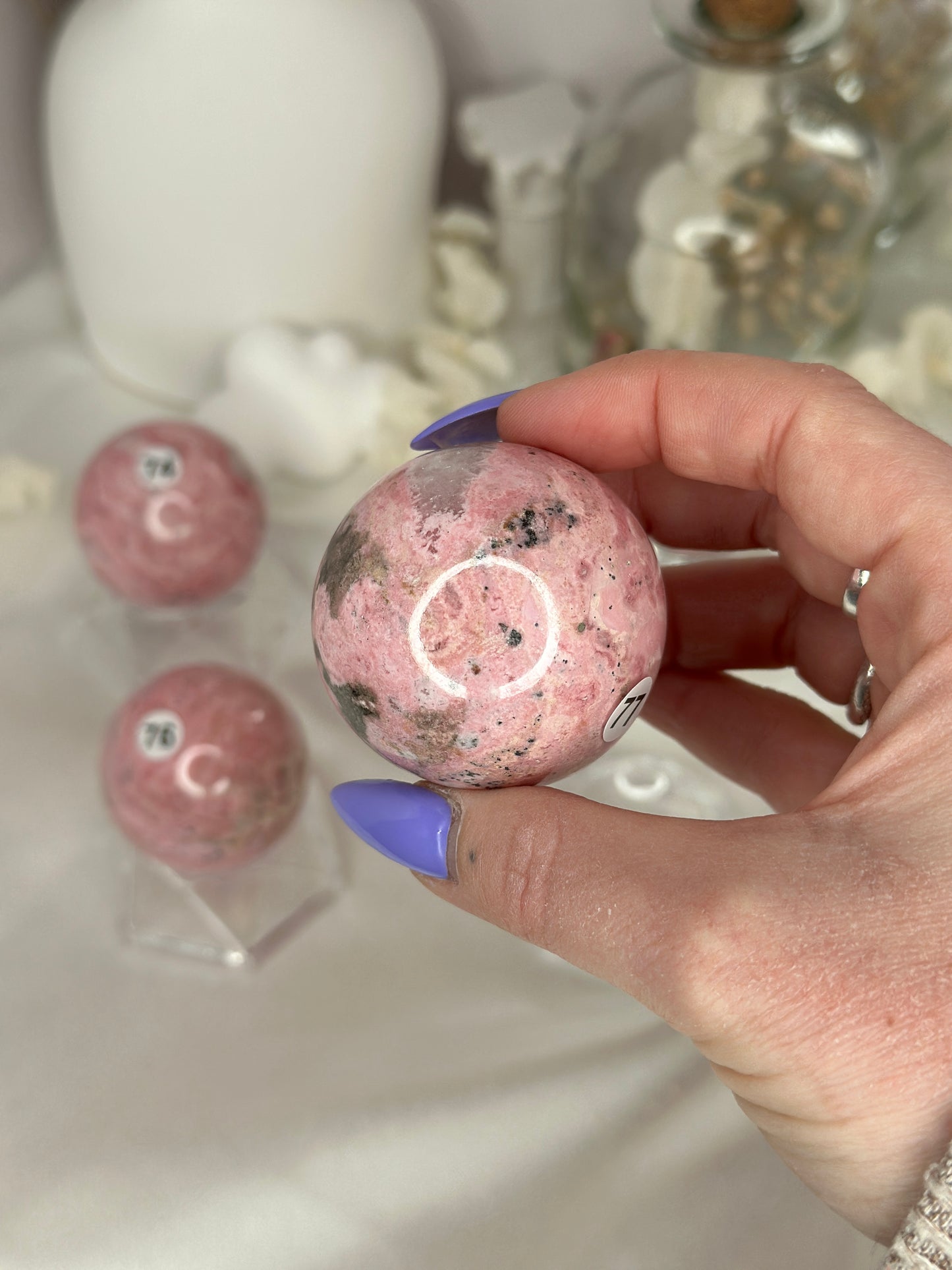 Sphères Rhodonite - Pérou