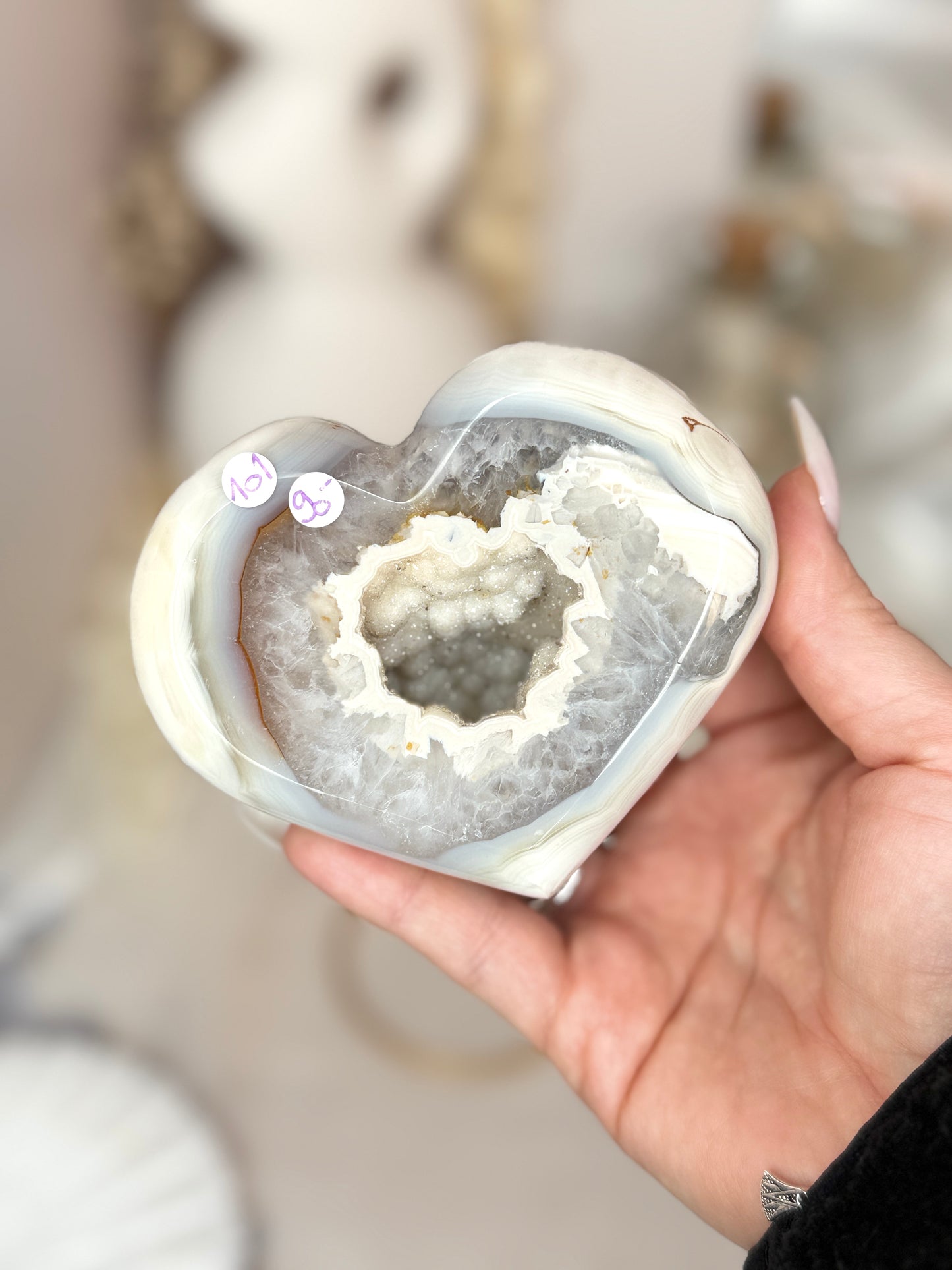 Cœur en Agate cristallisée - Brésil