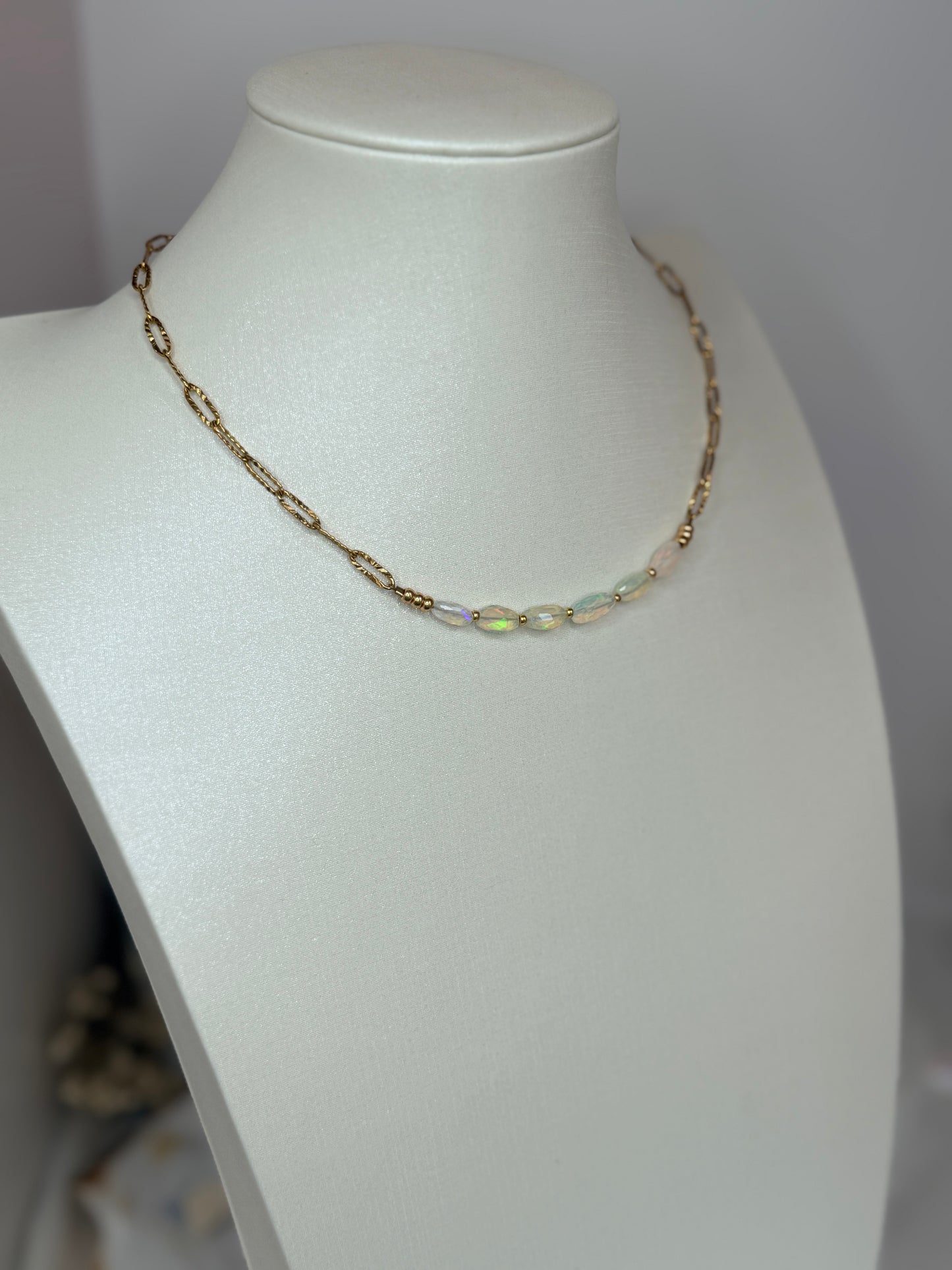 Collier Kristal Ame - opales