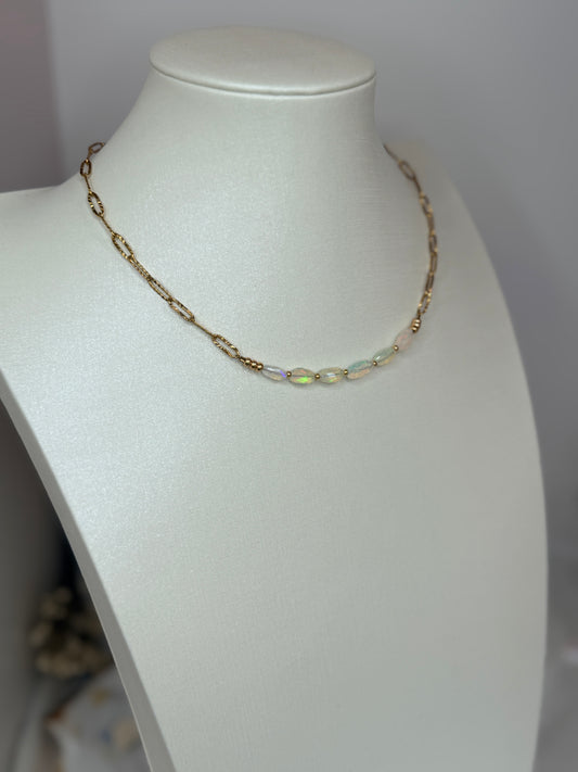 Collier Kristal Ame - opales