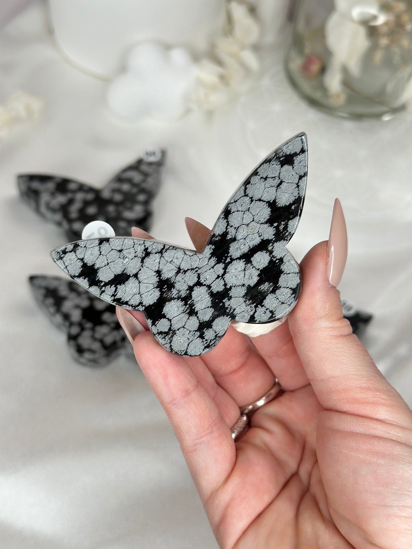 Papillons - Obsidienne neige