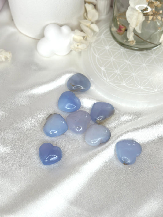 Minis cœurs - Calcédoine bleue