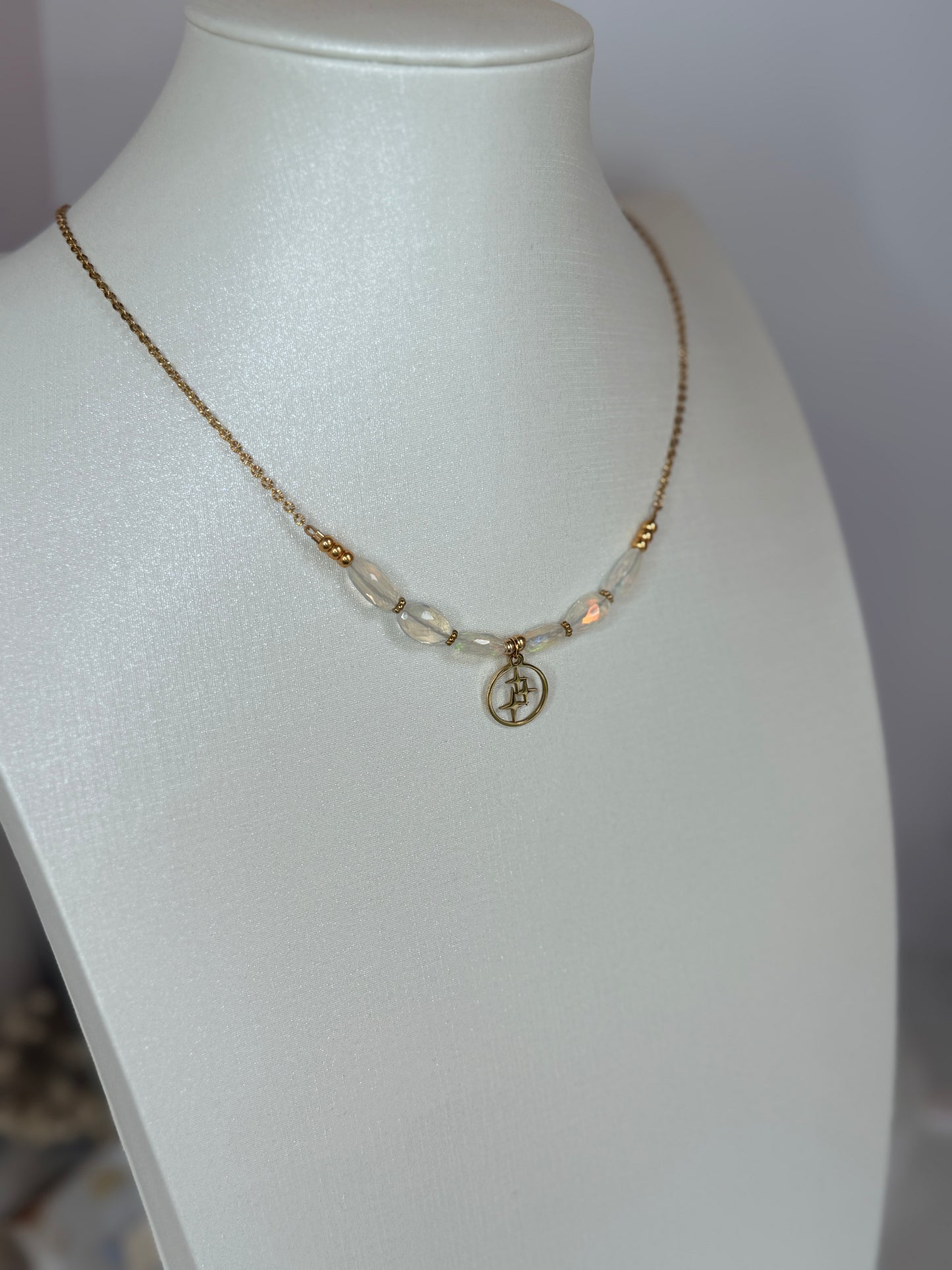 Collier Kristal Ame - Opales