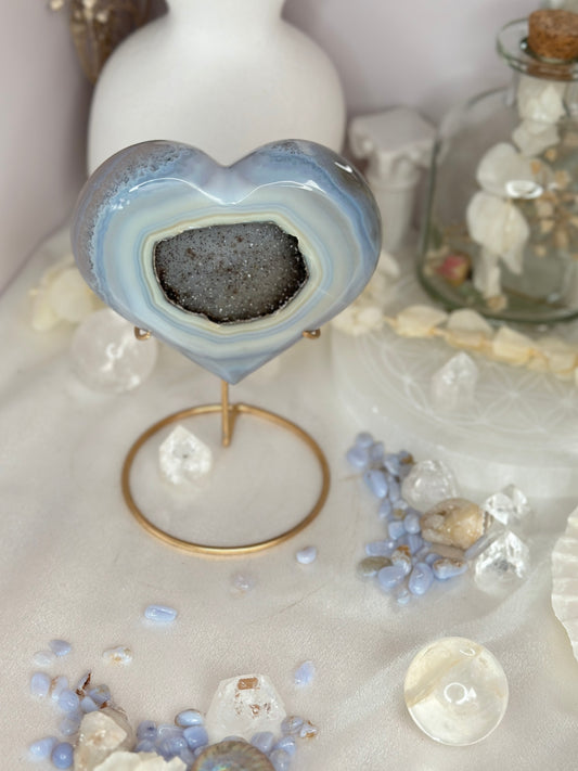 Cœur Agate cristallisée du Brésil