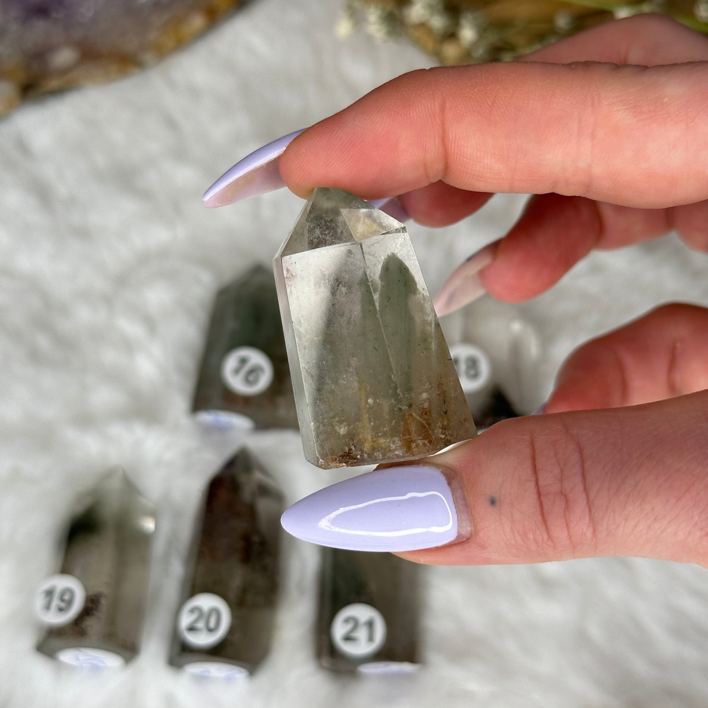 Pointes en quartz Jardin - Lodolite