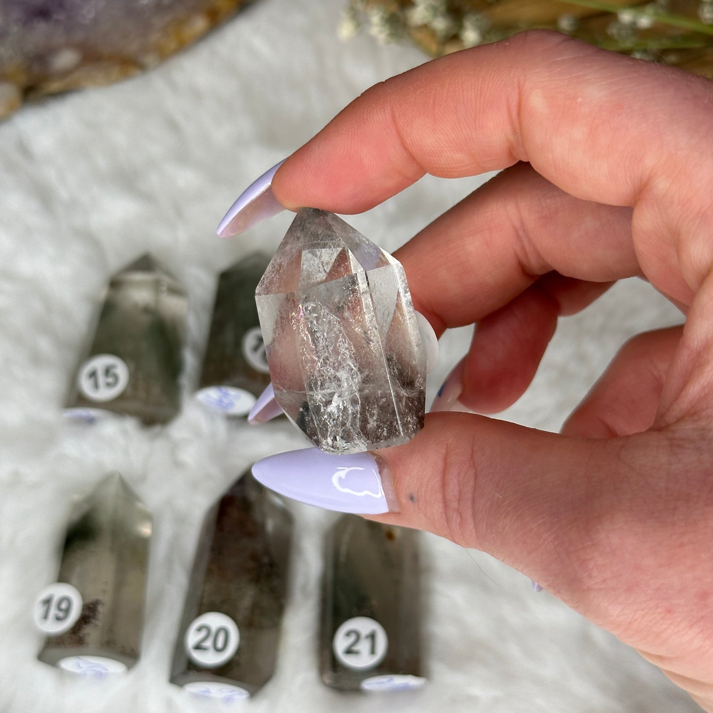 Pointes en quartz Jardin - Lodolite