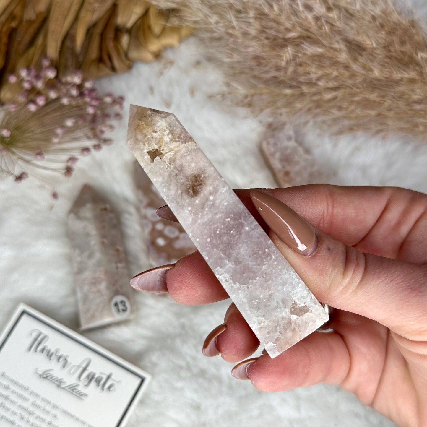 Pointes en Agate fleur