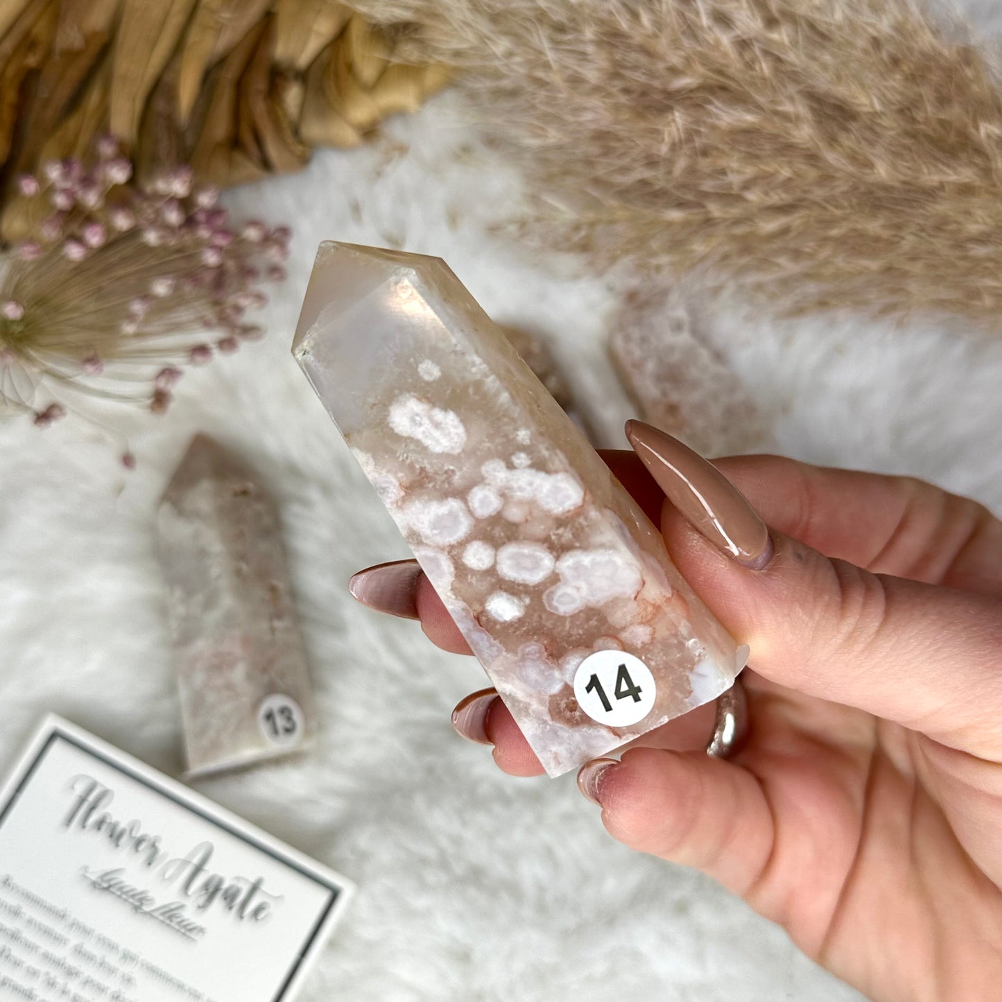 Pointes en Agate fleur