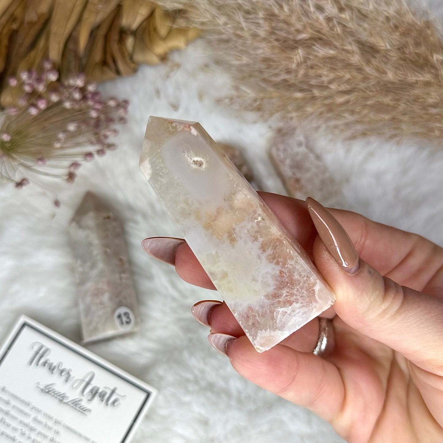Pointes en Agate fleur