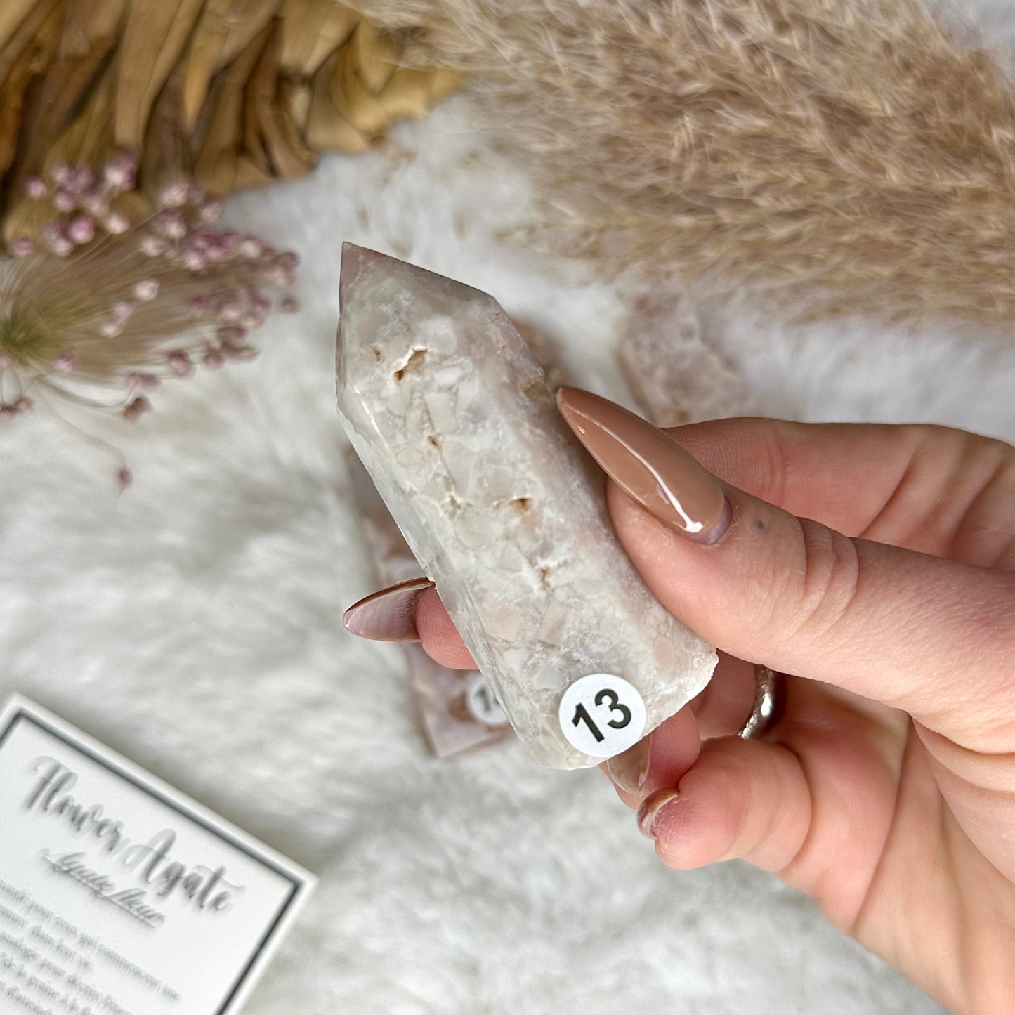 Pointes en Agate fleur